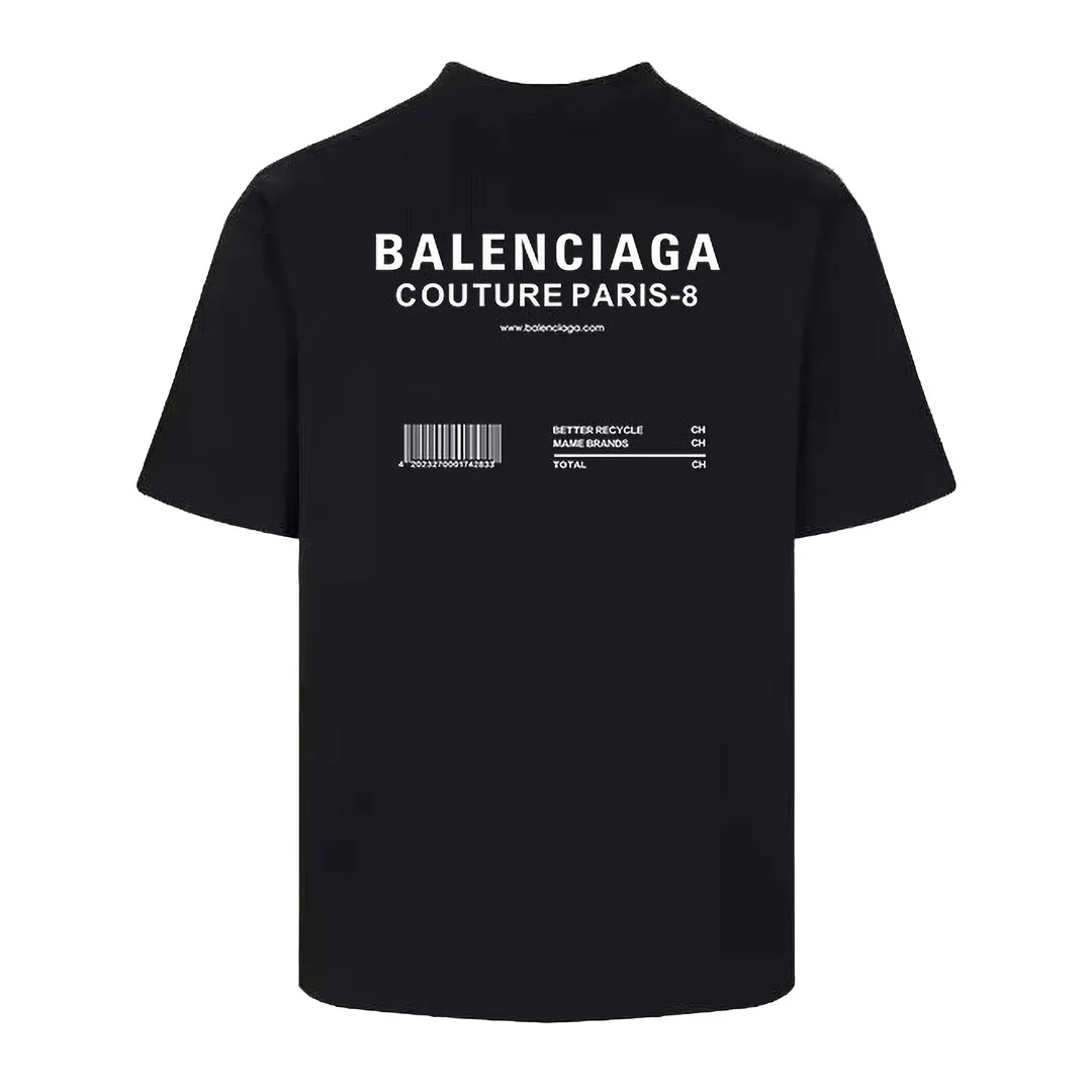 #「 Quality」 《BALENCIAGA 》24SS Classic T Quality - 2 - os 220 -26 280g - 300g 1×1 - Quality ：Black White Size: XS-S-M-L